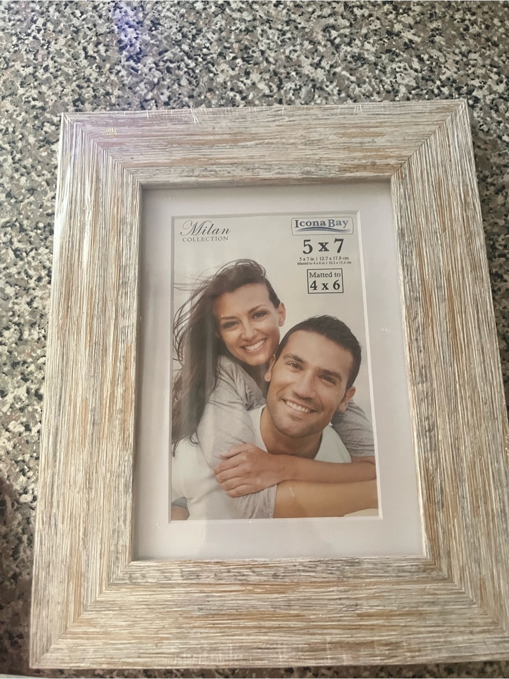 Milan Collection 5x7 Rustic Whitewashed Picture Frame